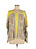 H&M 100% Viscose Yellow Short Sleeve Top Size Med - Lg - photo 1