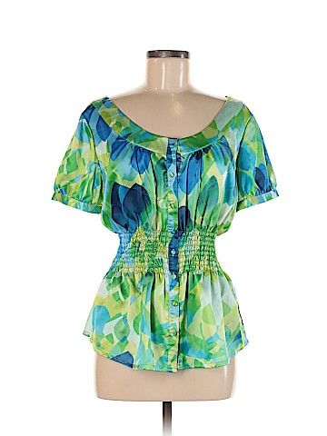 Unique Short Sleeve Blouse (view 1)