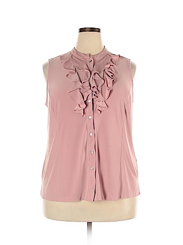Tahari Sleeveless Button-Down Shirt (view 1)
