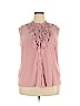 Tahari Pink Sleeveless Button-Down Shirt Size 2X - photo 1