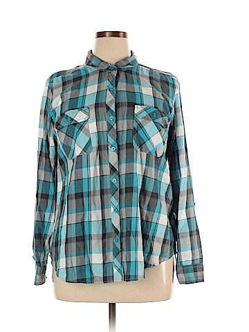 Faded Glory Long Sleeve Button-Down Shirt (view 1)