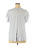 INC International Concepts 100% Polyester Gray Short Sleeve Blouse Size 1X - photo 2