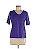 Chico's 100% Cotton Purple Short Sleeve T-Shirt Size Med (1) - photo 1