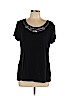 Roz & Ali Black Short Sleeve Top Size L - photo 1