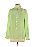 Talbots 100% Silk Green Long Sleeve Silk Top Size 10 - photo 1