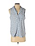 Who What Wear 100% Polyester Blue Sleeveless Blouse Size S - photo 1