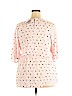 Lane Bryant 100% Polyester Pink Short Sleeve Blouse Size 18 - photo 2