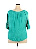 Chelsea & Theodore 100% Rayon Blue 3/4 Sleeve Blouse Size XL - photo 2