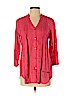 Sundance 100% Cotton Pink 3/4 Sleeve Button-Down Shirt Size S - photo 1