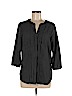 212 Collection 100% Polyester Black 3/4 Sleeve Blouse Size M - photo 1