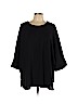 Anne Klein 100% Polyester Black Short Sleeve Blouse Size L - photo 1