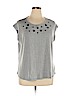 Elle Gray Short Sleeve Top Size XL - photo 1