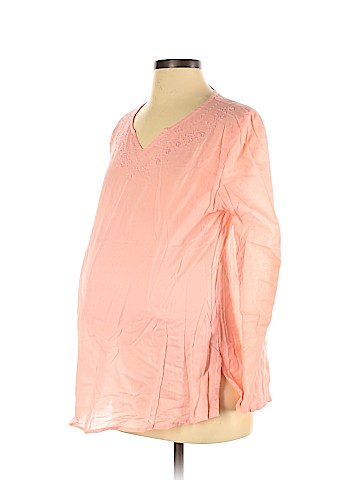 New Additions Maternity Long Sleeve Blouse (view 1)