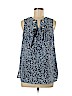 MICHAEL Michael Kors Blue Sleeveless Blouse Size M - photo 1