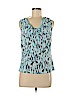 Kasper Blue Sleeveless Top Size M - photo 1