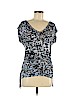 Jennifer Lopez Blue Short Sleeve Top Size M - photo 1
