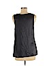 Bordeaux 100% Silk Black Sleeveless Silk Top Size M - photo 2