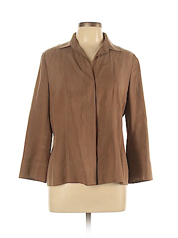 Ellen Tracy Long Sleeve Silk Top (view 1)