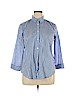 Lauren by Ralph Lauren 100% Cotton Blue Long Sleeve Button-Down Shirt Size XL - photo 1