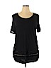 Old Navy 100% Rayon Black Short Sleeve Top Size XL - photo 1