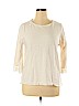 Ann Taylor LOFT Outlet 100% Cotton Ivory 3/4 Sleeve Top Size XL - photo 1