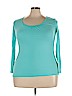 Rebecca Beeson Blue Long Sleeve Top Size XL - photo 1