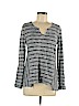 Anthropologie 100% Cotton Gray Long Sleeve Top Size M - photo 1