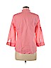 St. John's Bay 100% Cotton Pink 3/4 Sleeve Button-Down Shirt Size M - photo 2