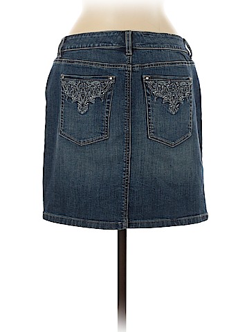 White House Black Market Denim Skirt (view 2)