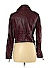 H&M 100% Faux Leather Burgundy Faux Leather Jacket Size 12 - photo 2