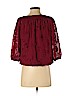 Studio M 100% Polyester Burgundy 3/4 Sleeve Blouse Size XS - photo 2