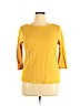 A New Day 100% Cotton Yellow Short Sleeve Top Size XL - photo 1