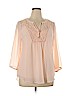 New Directions 100% Polyester Pink 3/4 Sleeve Blouse Size XL - photo 1