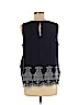 Ann Taylor LOFT 100% Rayon Blue Sleeveless Blouse Size S - photo 2