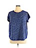 Simply Vera Vera Wang Blue Short Sleeve T-Shirt Size XL - photo 1