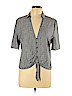 Miss Selfridge Gray Short Sleeve Blouse Size 12 - photo 1