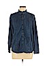 J.jill Blue Long Sleeve Button-Down Shirt Size M - photo 1