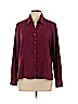 Croft & Barrow 100% Polyester Burgundy Long Sleeve Blouse Size L - photo 1