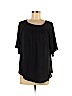 Ann Taylor LOFT 100% Polyester Black Short Sleeve Blouse Size M - photo 1