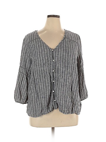 Old Navy 3/4 Sleeve Button-Down Shirt (view 1)