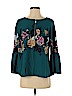 Apt. 9 100% Polyester Teal Long Sleeve Blouse Size XS - photo 1