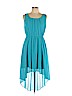 Thalia Sodi 100% Polyester Blue Casual Dress Size L - photo 1