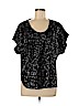 MM Couture 100% Polyester Black Short Sleeve Blouse Size M - photo 1