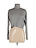 Topshop Gray Long Sleeve Top Size 2 - photo 1