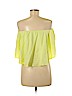 Blush 100% Tencel Green Short Sleeve Blouse Size M - photo 2