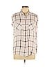 Express Outlet 100% Rayon White Sleeveless Button-Down Shirt Size L - photo 1