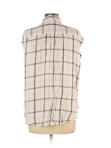 Express Outlet Sleeveless Button-Down Shirt (view 2)