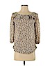 Lauren Conrad 100% Polyester Tan 3/4 Sleeve Blouse Size XS - photo 1