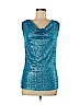 INC International Concepts Blue Sleeveless Top Size M - photo 1