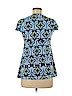 INC International Concepts Blue Short Sleeve Top Size M - photo 2